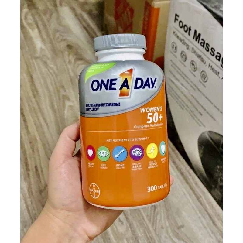 🍎💃[HSD 11/2022] Vitamin Tổng Hợp cho NỮ trên 50 tuổi ONE A DAY WOMEN’S 50+ Complete Multivitamin 300 viên của Mỹ