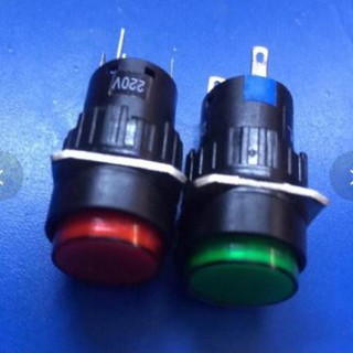 Giá tốt - công tắc đèn led nhấn nhả,nhấn giữ phi 16,24v và220v