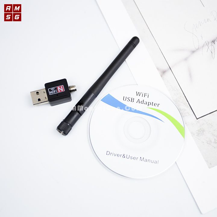 USB Thu Wifi Cho Máy Tính, Laptop Có Anten - Sóng Mạnh, Ổn Định, Tốc Độ 150Mbps