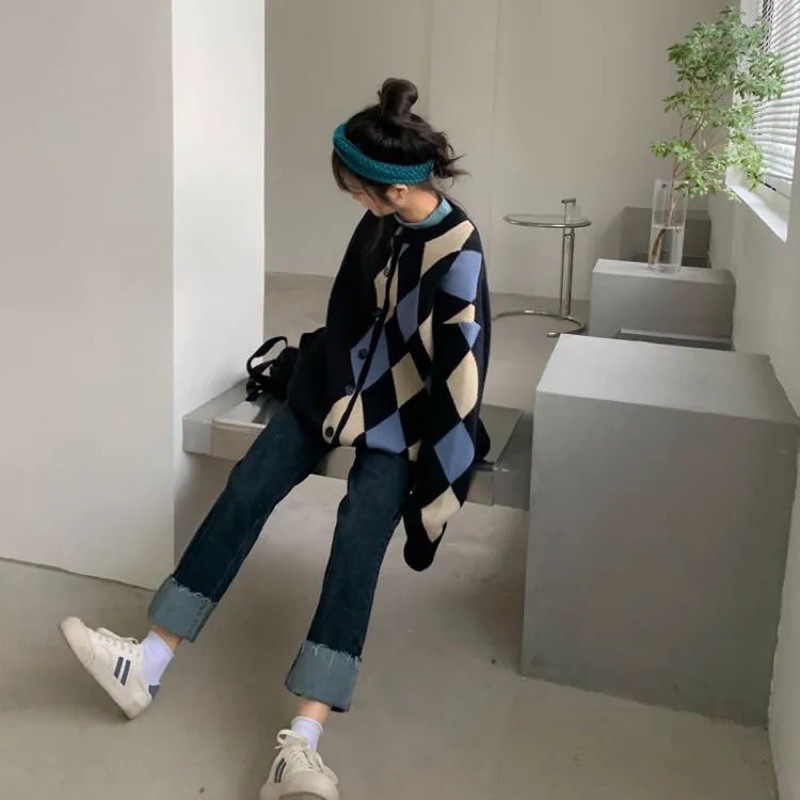 [ORDER TAOBAO] ÁO CARDIGAN HOẠ TIỆT LỆCH MỘT BÊN | BigBuy360 - bigbuy360.vn