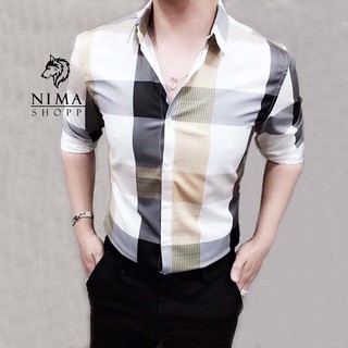 Áo sơ mi nam họa tiết 5D dài tay, vải kate lụa cao cấp NMM020