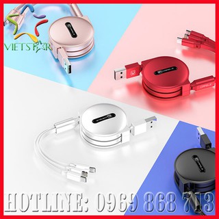Cáp xịn sạc điện thoại 3 đầu Lightning / Type C / Micro USB