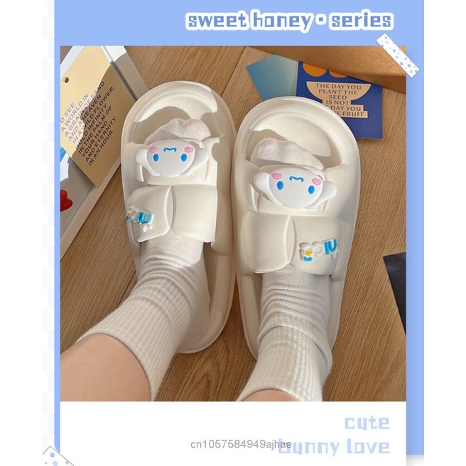 SANRIO Dép Sandal Đế Mềm Dày Dặn Phong Cách Thời Trang Hàn Quốc 2022 Y2k