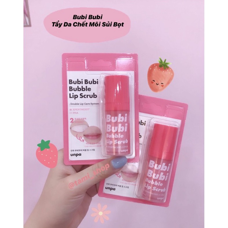 TẨY TẾ BÀO CHẾT MÔI SỦI BỌT BUBI BUBI BUBBLE LIP SCRUB