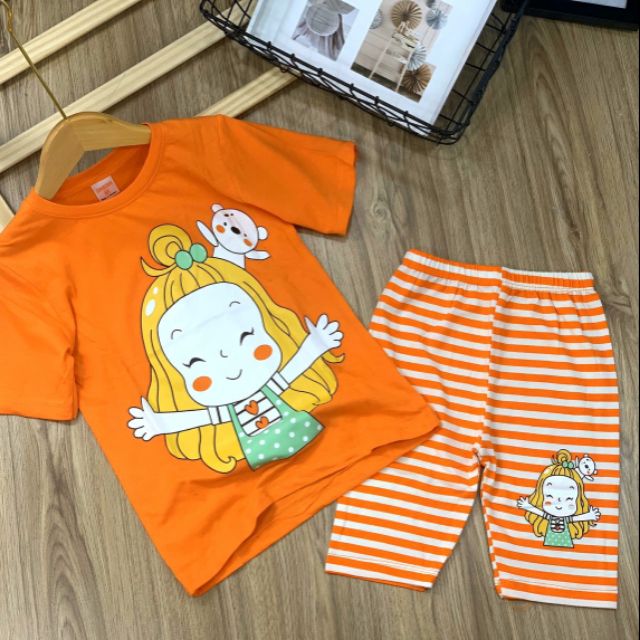 Bộ lửng bé gái, Bộ COTTON NGỐ ÁO CÁNH DƠI size đại TomKids