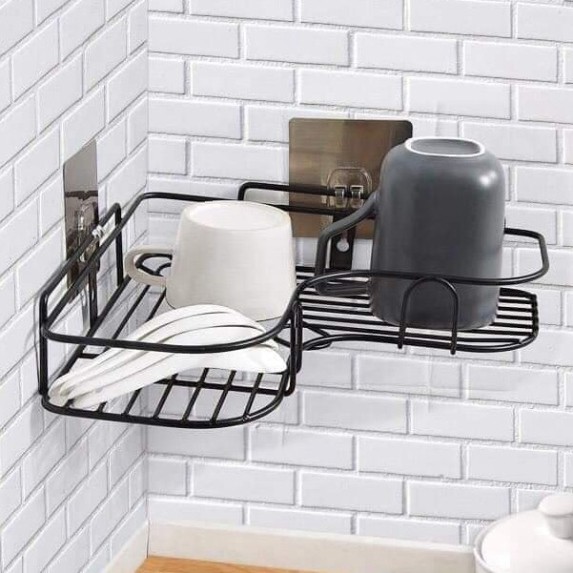 KỆ SẮT DÁN GÓC TƯỜNG GÓC VUÔNG CÁCH ĐIỆU [1 CÁI] | BigBuy360 - bigbuy360.vn