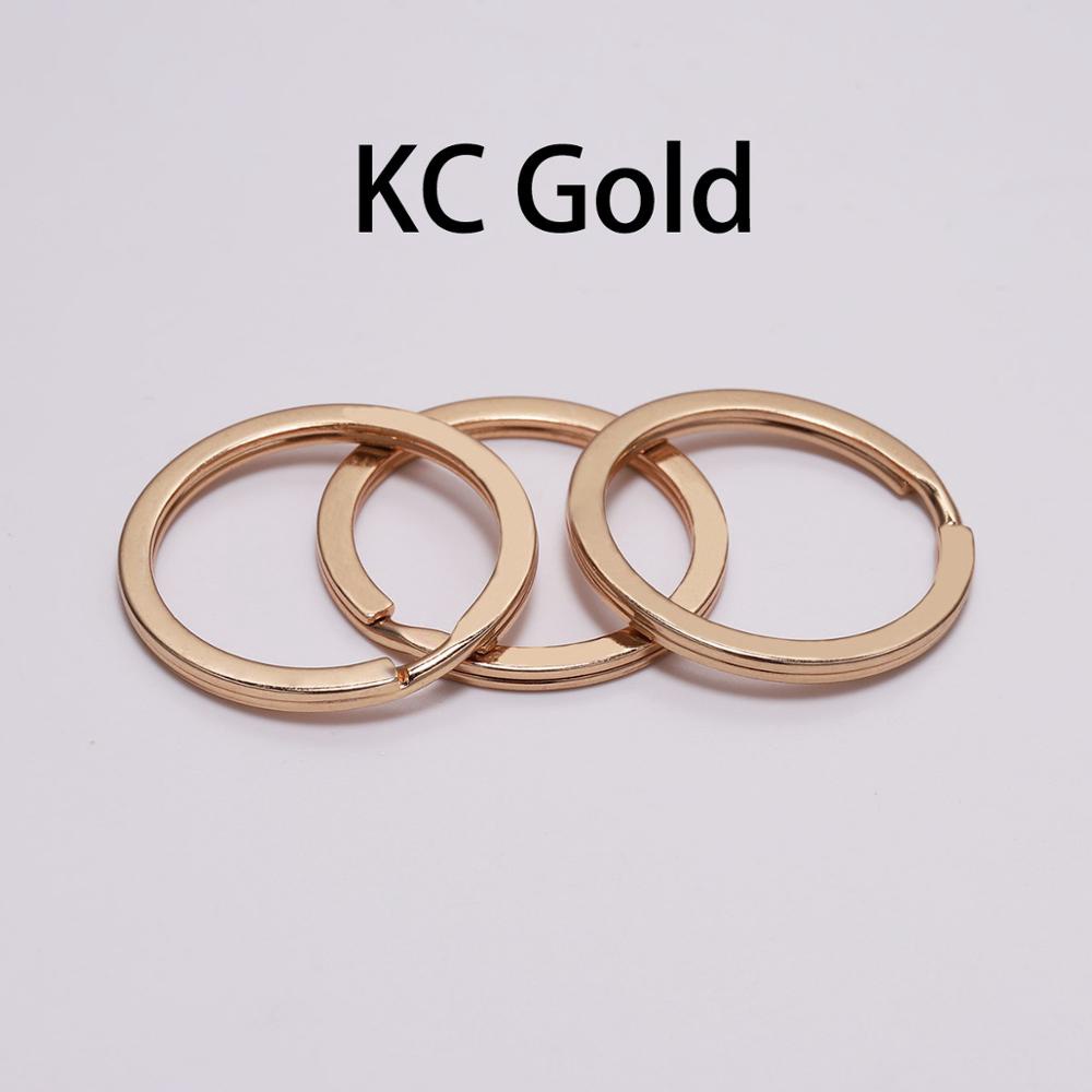 Bộ 10 cái vòng đồng St.Kunkka 25 28 30mm màu vàng bạc Llaveros dùng làm móc khóa trang sức DIY