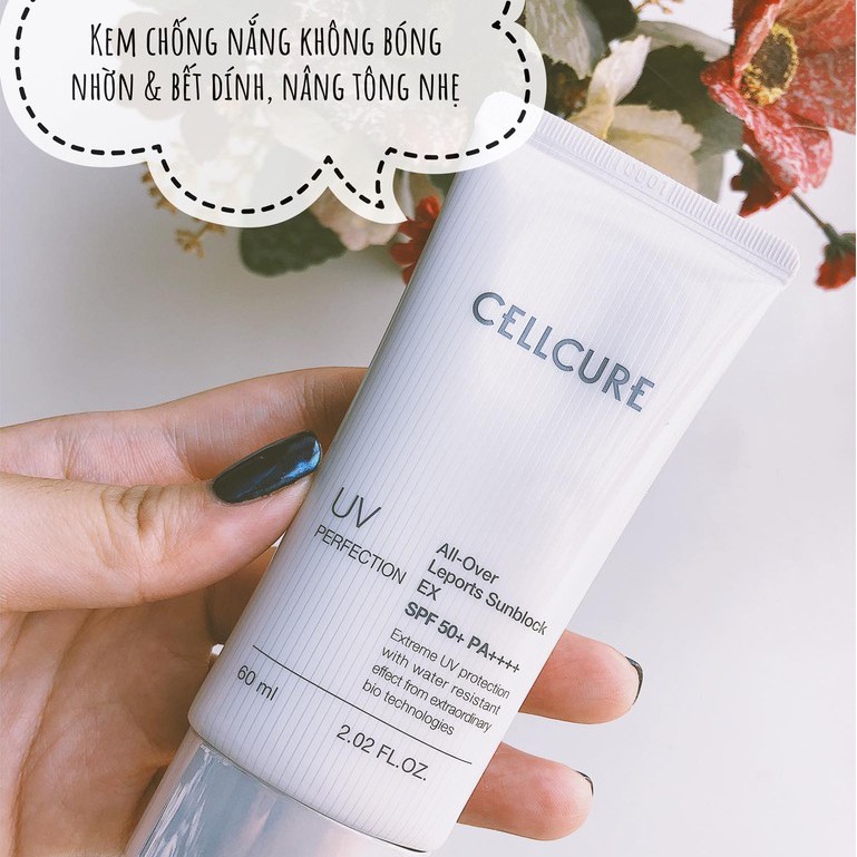 Kem chống nắng kiểm soát bóng nhờn Cellcure UV All-Over Leports Sunblock EX 60ml