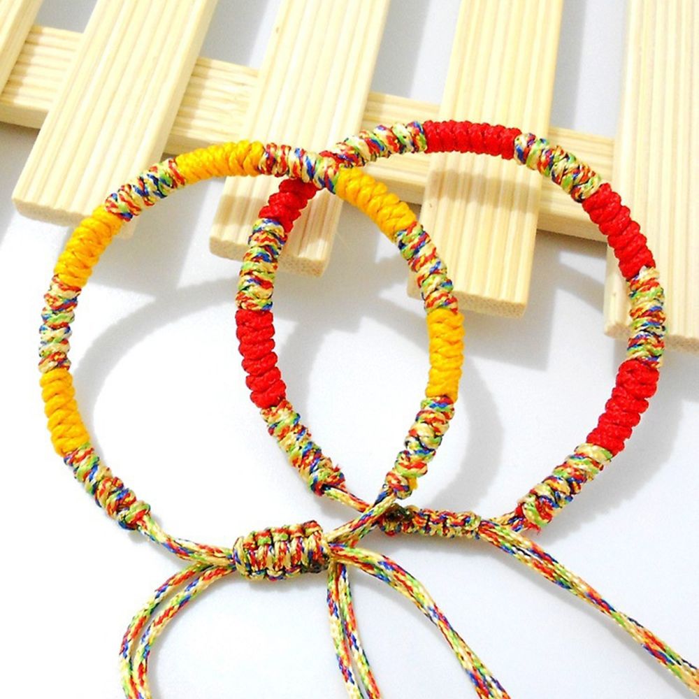 USNOW Jewelry Tibetan Rope Bracelet Line Bangles Colorful Love Charm Good Lucky Handmade Knots Fashion Women/Multicolor