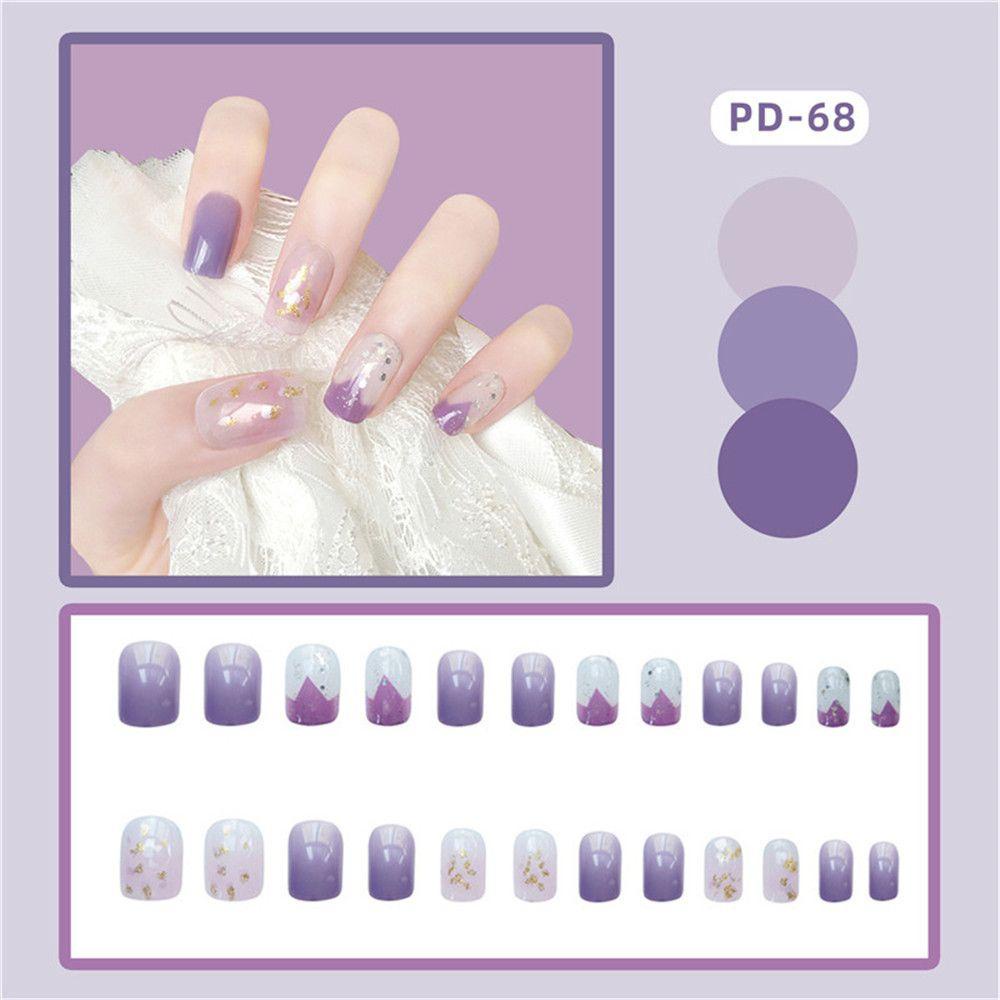 NIUYOU Bộ Móng Tay Giả Múa Ba Lê Bằng Acrylic Che Phủ Toàn Diện