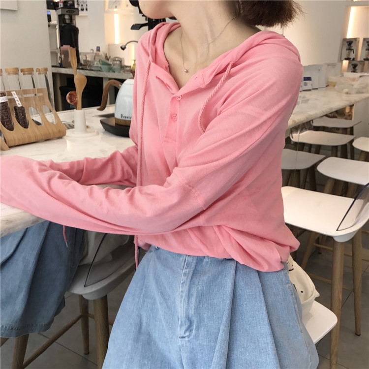 Áo Hoodies tay dài màu trơn phong cách Hàn Quốc | BigBuy360 - bigbuy360.vn