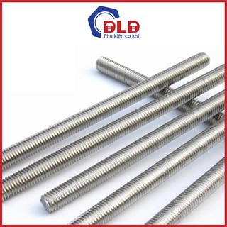 Set 1 cây thanh ren inox, thanh ren đen 8.8, thanh ren mạ kẽm m6, m8, m10, m12 dài 1 mét
