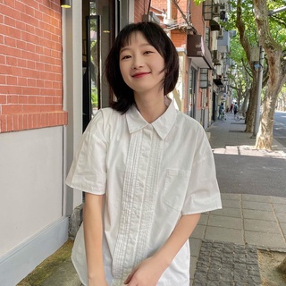 Áo sơ mi trắng dễ thương phong cách ulzzang Hàn Quốc cho nữ