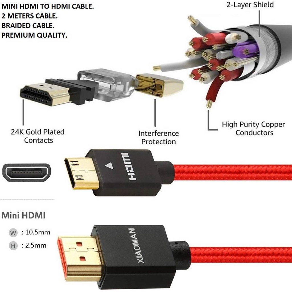 cáp mini HDMI sang HDMI chính hãng