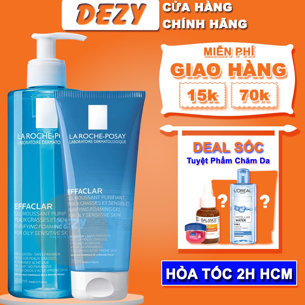 [CHÍNH HÃNG] Sữa Rửa Mặt La Roche Posay Effaclar Cleaner Da Mụn Srm Sửa Rửa Mặt Dưỡng Da Laroche Posay Larocheposay Dezy