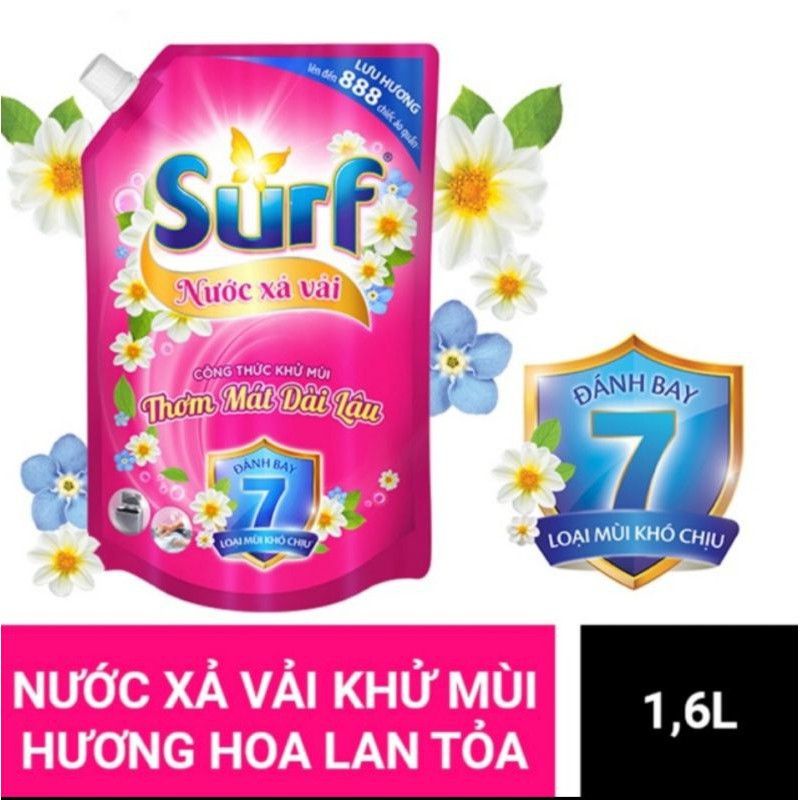 Túi Nước Xả Vải Surf Hương Cỏ Hoa Lan Tỏa 1.6L