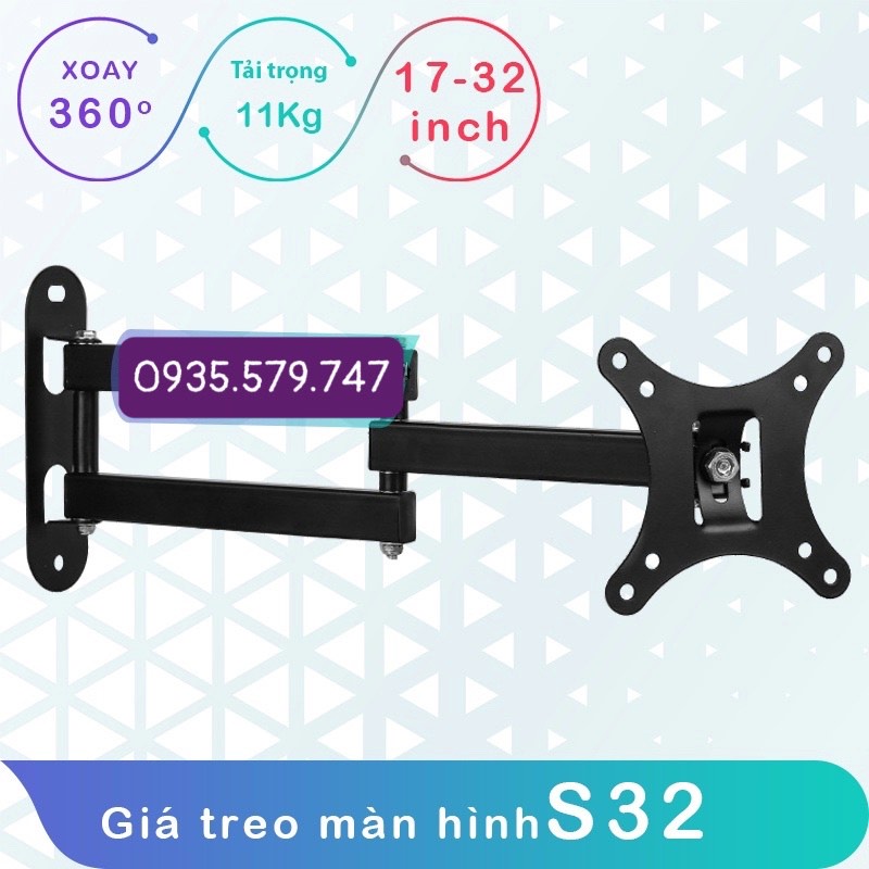 S32 - Giá treo màn hình xoay đa năng - Quay 3600   -