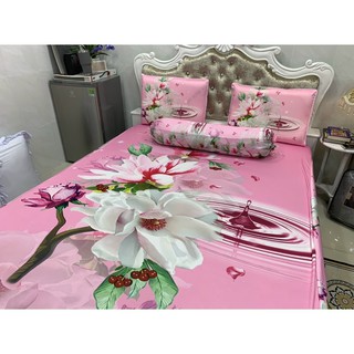 Drap thun lạnh 5D cao cấp mẫu hoa