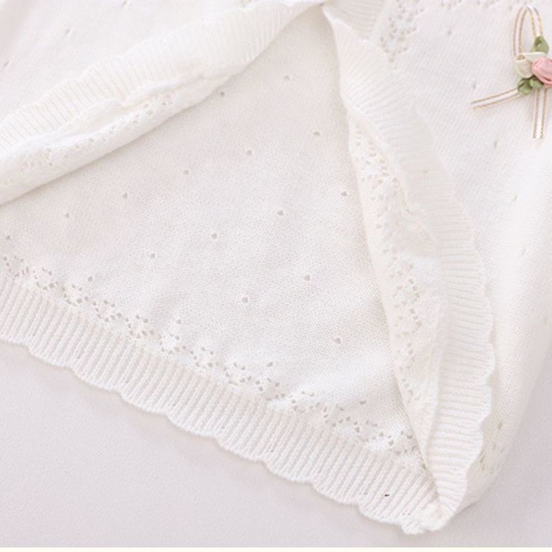 Áo Khoác Dệt Kim Mỏng Chống Nắng Phong Cách Xuân Hè Cho Bé Gái