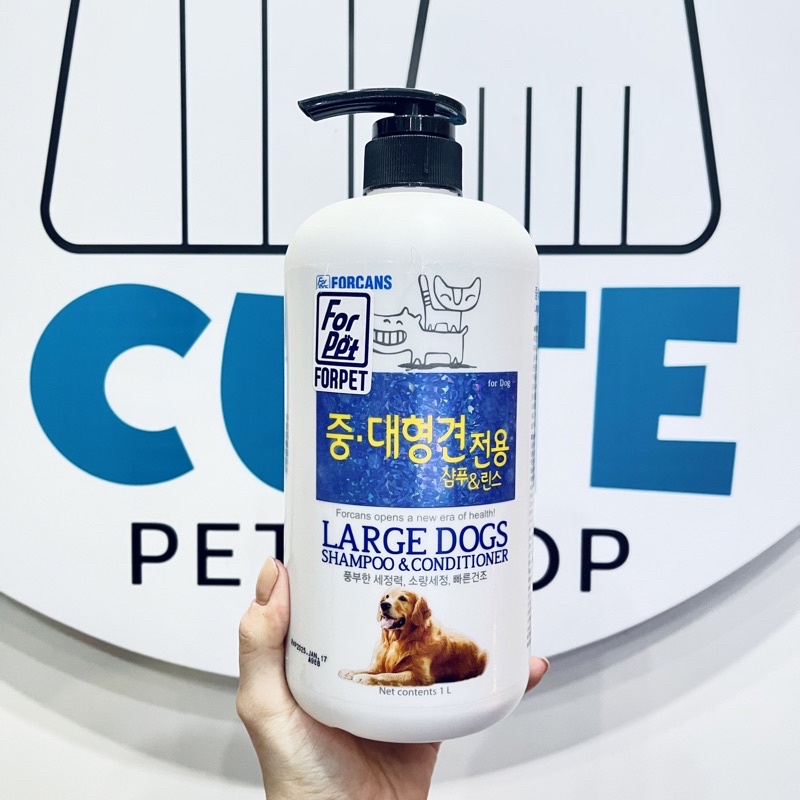 DẦU GỌI CHÓ LỚN FORCANS LARGE DOG CHAI 1000ML