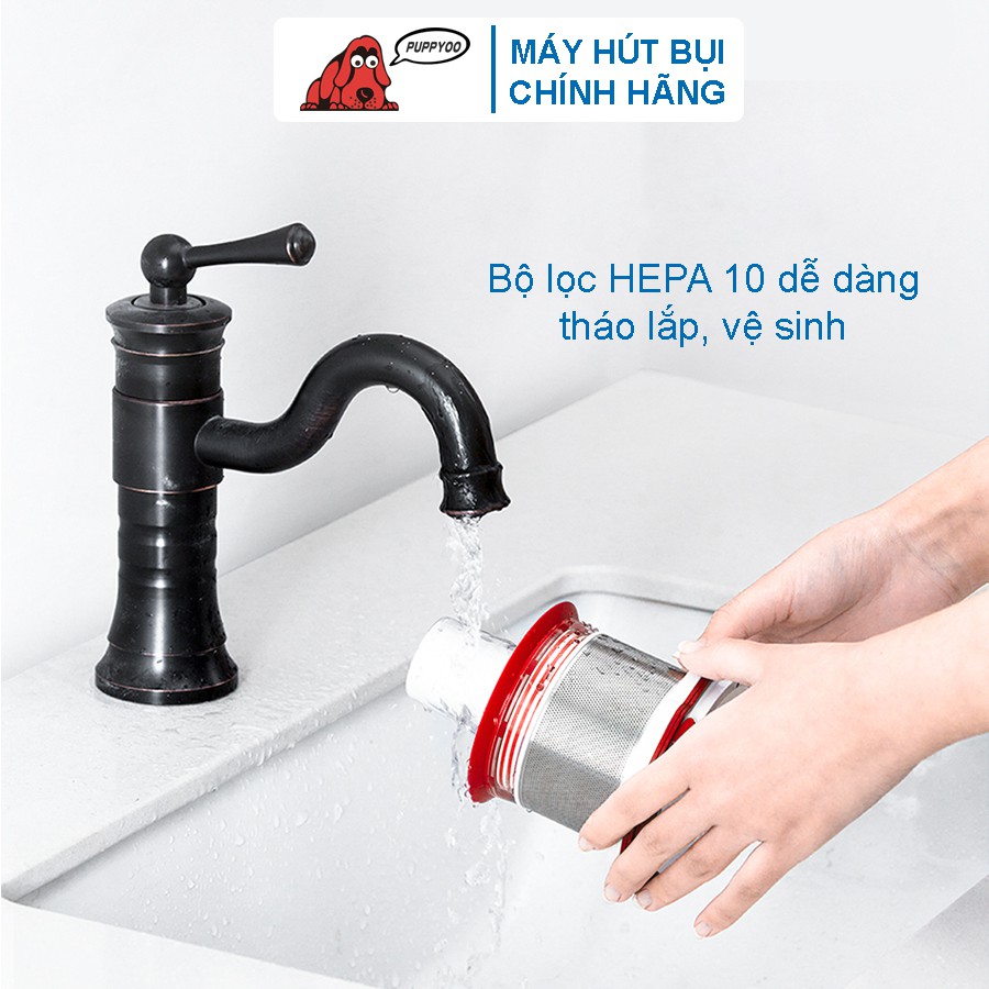 [PUPPYOO] Máy Hút Bụi Cầm Tay Không Dây PUPPYOO T10 Mix Công Suất 250W Lực Hút 17500Pa Pin 2000mAh*7cell Bảo Hành 2 Năm | BigBuy360 - bigbuy360.vn