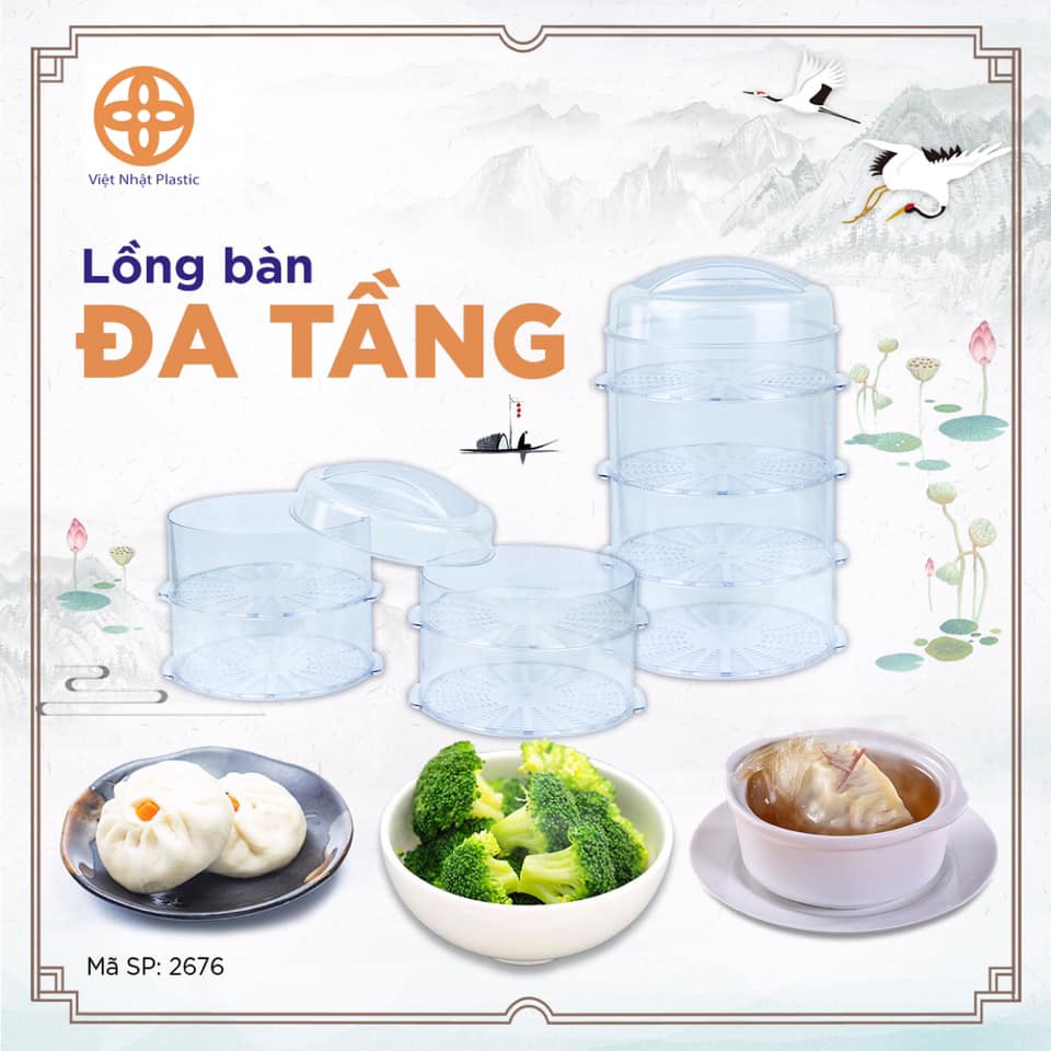 [HÀNG MỚI VỀ] Lồng Bàn Đa Tầng 2676, Lồng Bàn Cao Cấp Việt Nhật
