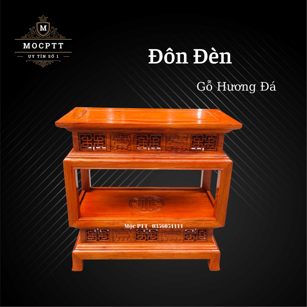 Đôn đèn gỗ Hương đá kích thước Mặt 30 , 38 cao 60 70 80 cm trang trí phòng khách