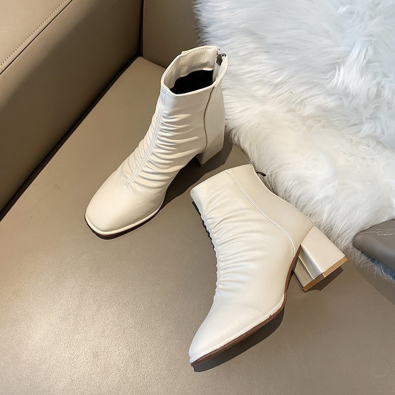 Bốt nữ vân nhăn gân giữa 6 phân (mã F-11-bốt NHĂN da lì) | BigBuy360 - bigbuy360.vn