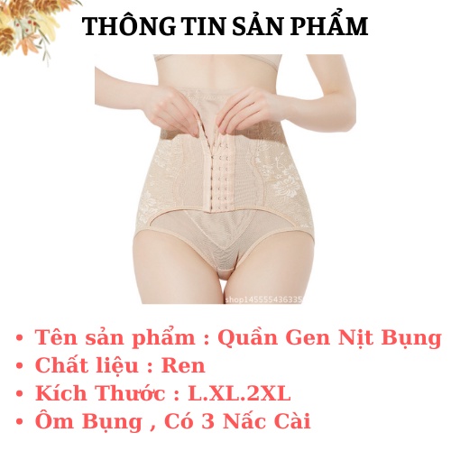 Quần Gen Nịt Bụng Giảm Mỡ - Đai Nịt Bụng Cài Khuy Định Hình Sau Sinh AMY BRA N668