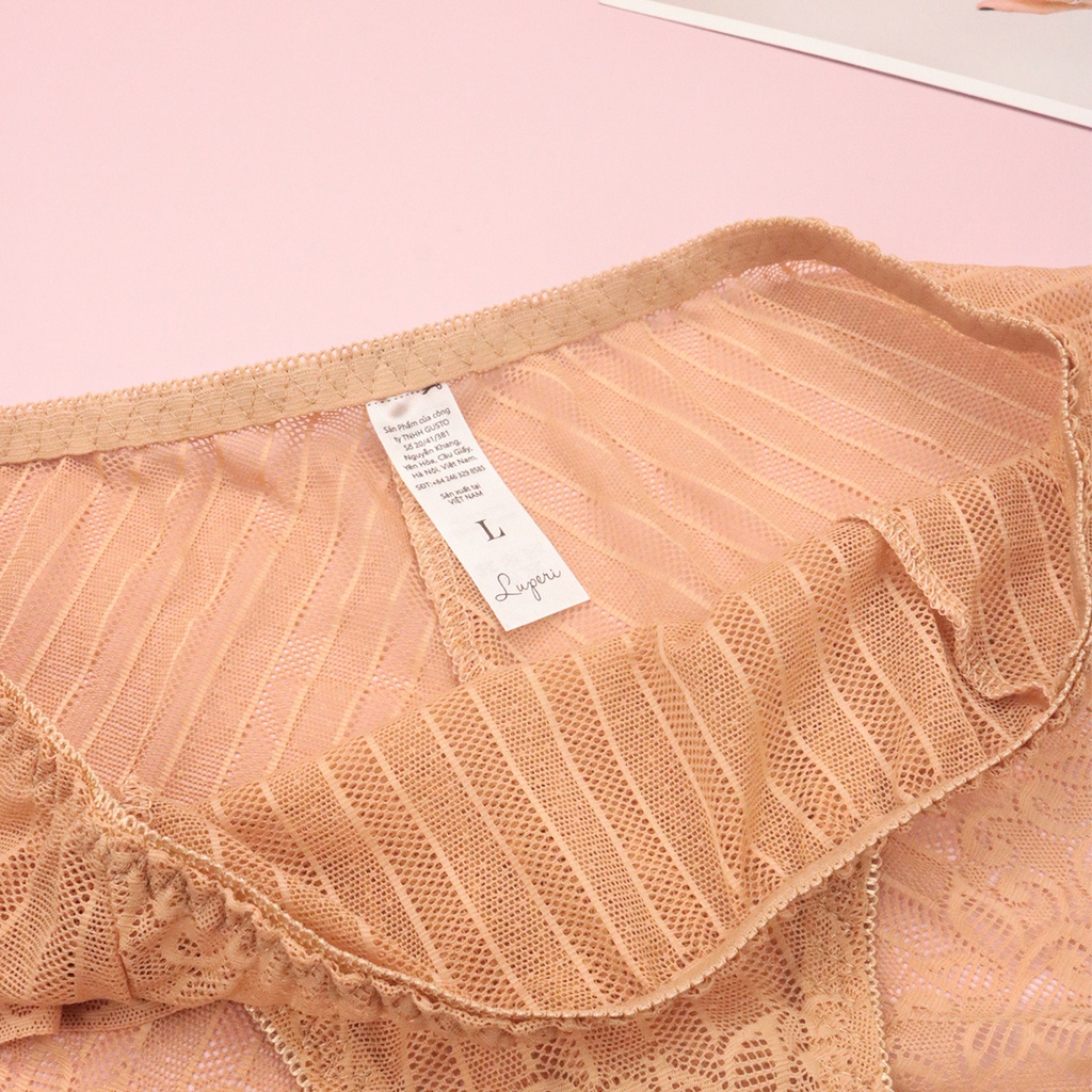Quần Lót Nữ Toàn Ren Luperi Kiểu Dáng Lưng Cao Chất Liệu Thoáng Mát Co Giãn Bền Màu An Toàn Cho Làn Da Sp753