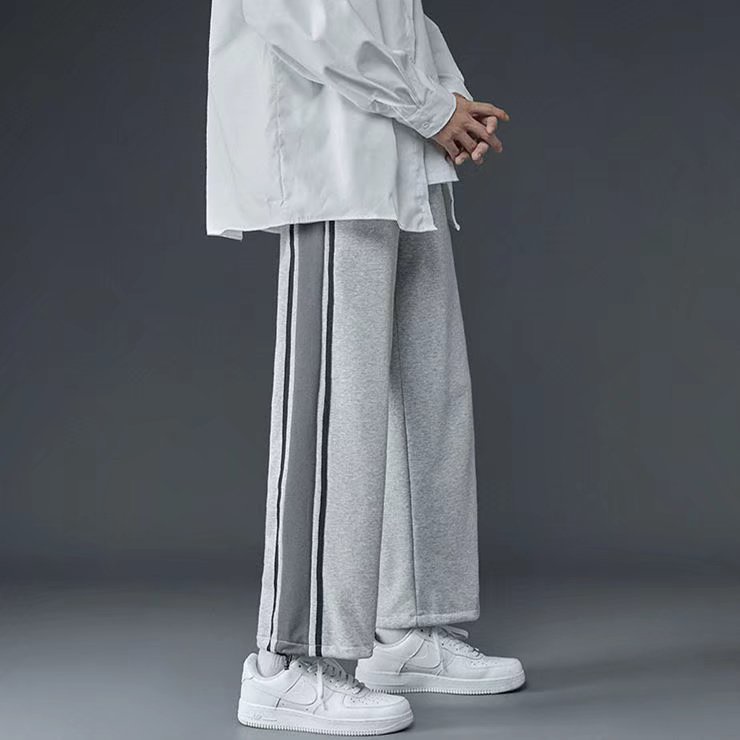 [S-3XL] Quần Thể Thao Ống Rộng Dáng Suông Thời Trang Xu Hướng Đường Phố Mùa Xuân Thu Cho Nam