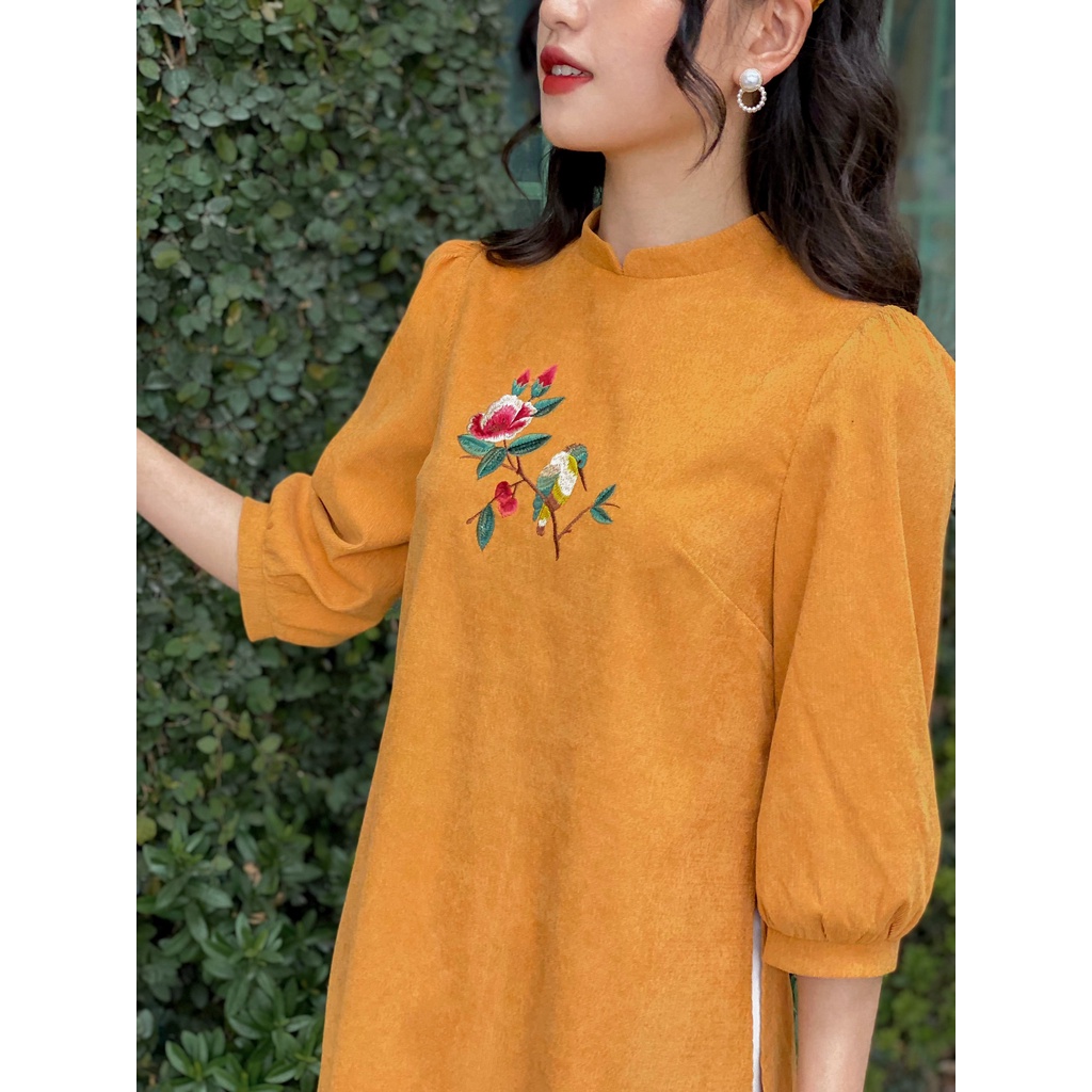 [HÀNG CÓ SẴN] Áo Dài Bình An May Boutique màu vàng Freesize SAD21D_112.007-YL-F
