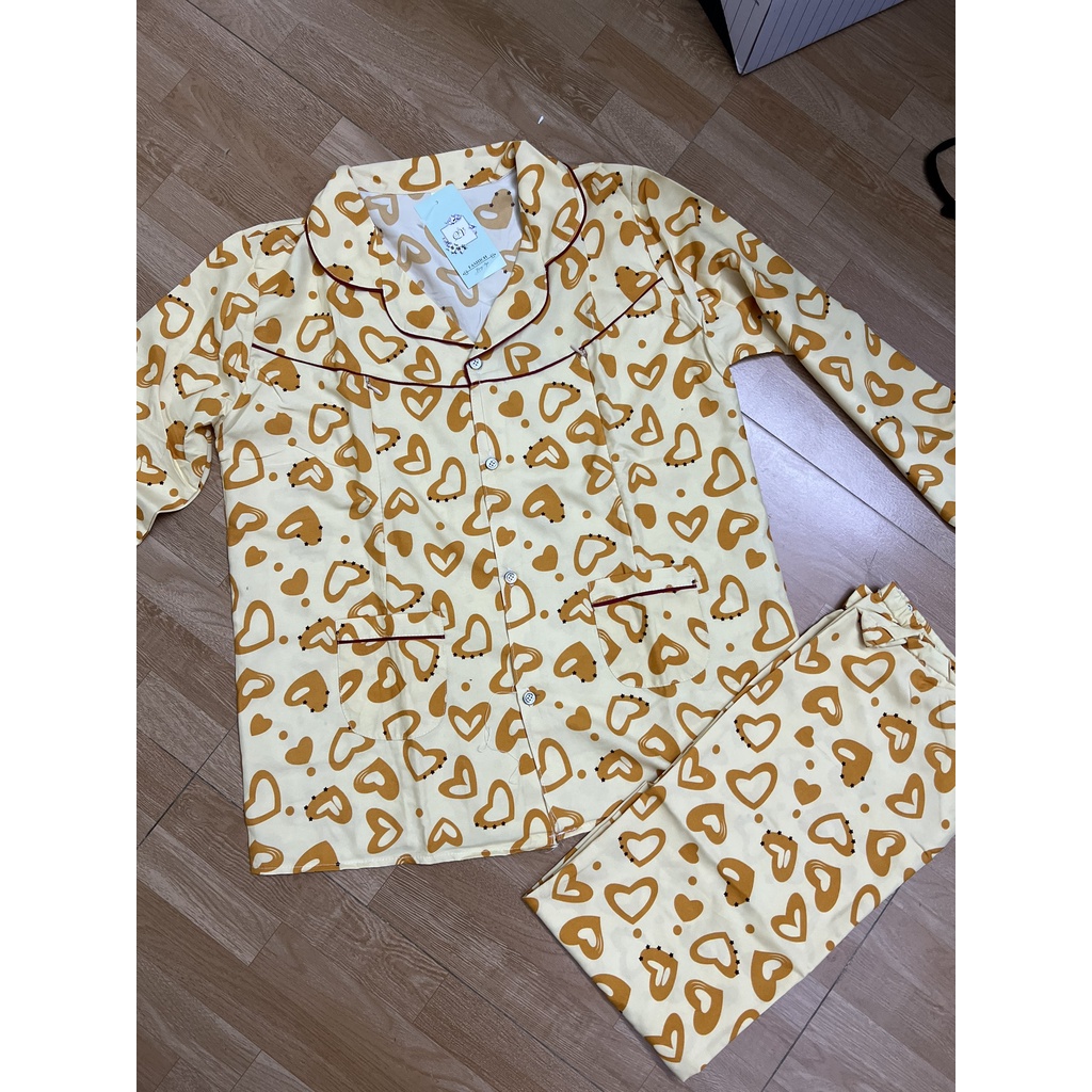 [size đại ] Bộ bầu Pyjama bigsize đến 90kg dài tay chất kate lụa kéo khóa cho bé ti