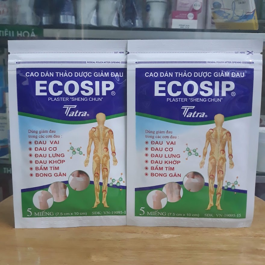 ECOSIP - CAO DÁN THẢO DƯỢC gói 5 miếng