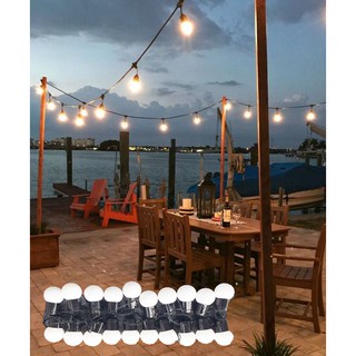 Dây đèn Ping pong light 20 bóng trang trí lều, cắm trại, cafe, cây ngoài trời cắm điện 5M