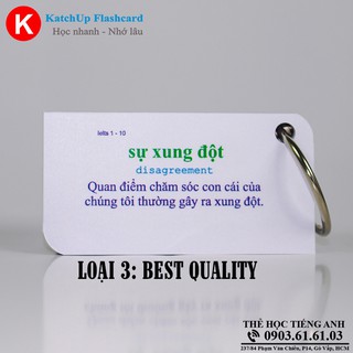 Flashcard Tiếng Anh TOEIC (600 từ) – 3 loại giấy