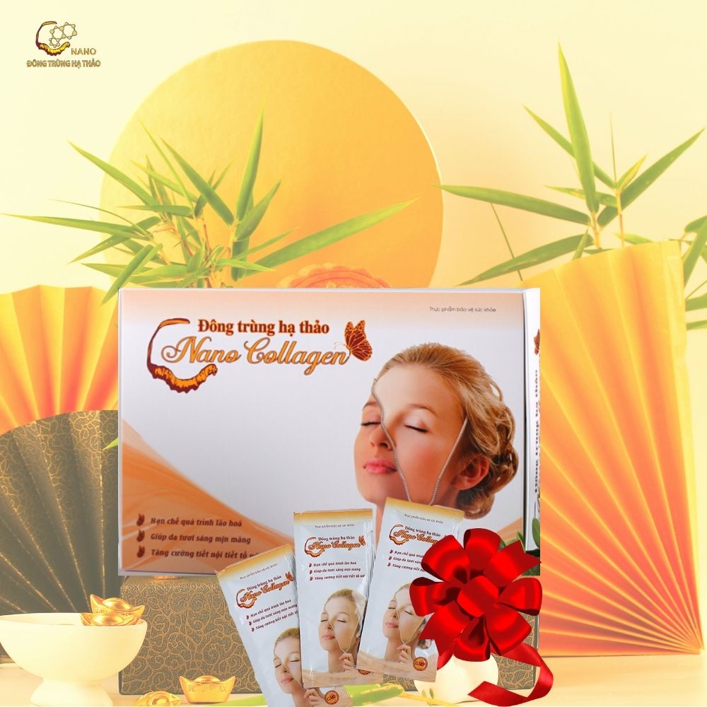 [MUA1TANG1]✅Nước Uống Nano Collagen Đông Trùng Hạ Thảo 24 góix10ml Giúp Da Săn Chắc Căng Mịn Tăng Cường Nội Tiết Tố Nữ