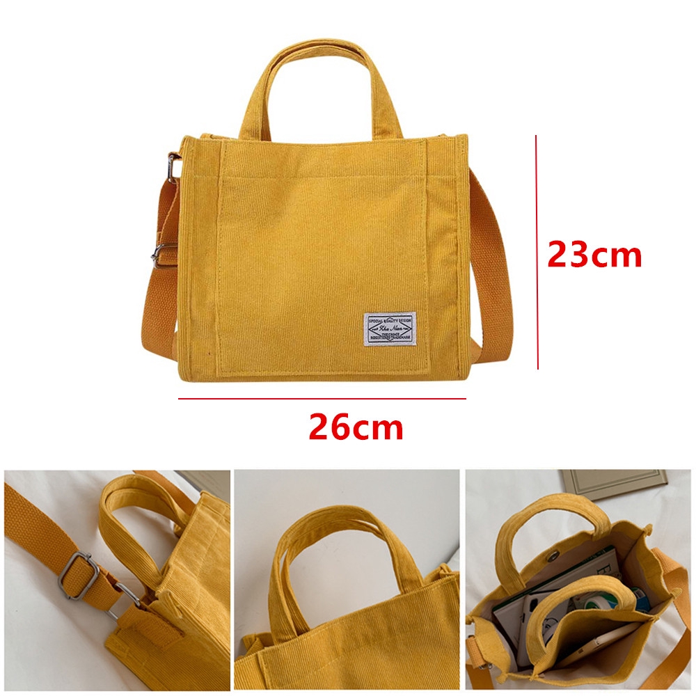 Túi Đeo Vai / Đeo Chéo Cỡ Nhỏ Vải Nhung Cotton Có Khóa Kéo Kiểu Vintage Thời Trang Cho Nữ