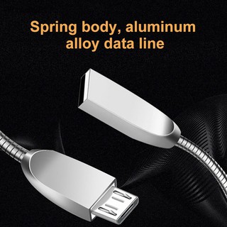 Dây cáp sạc nhanh lò xo cho Apple Android Type-C