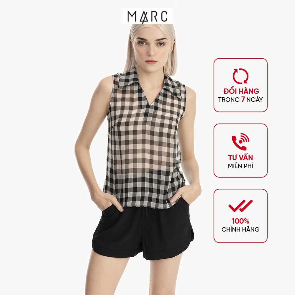 Áo nữ sơmi voan caro xốp mùa hè MARC FASHION GN03112020