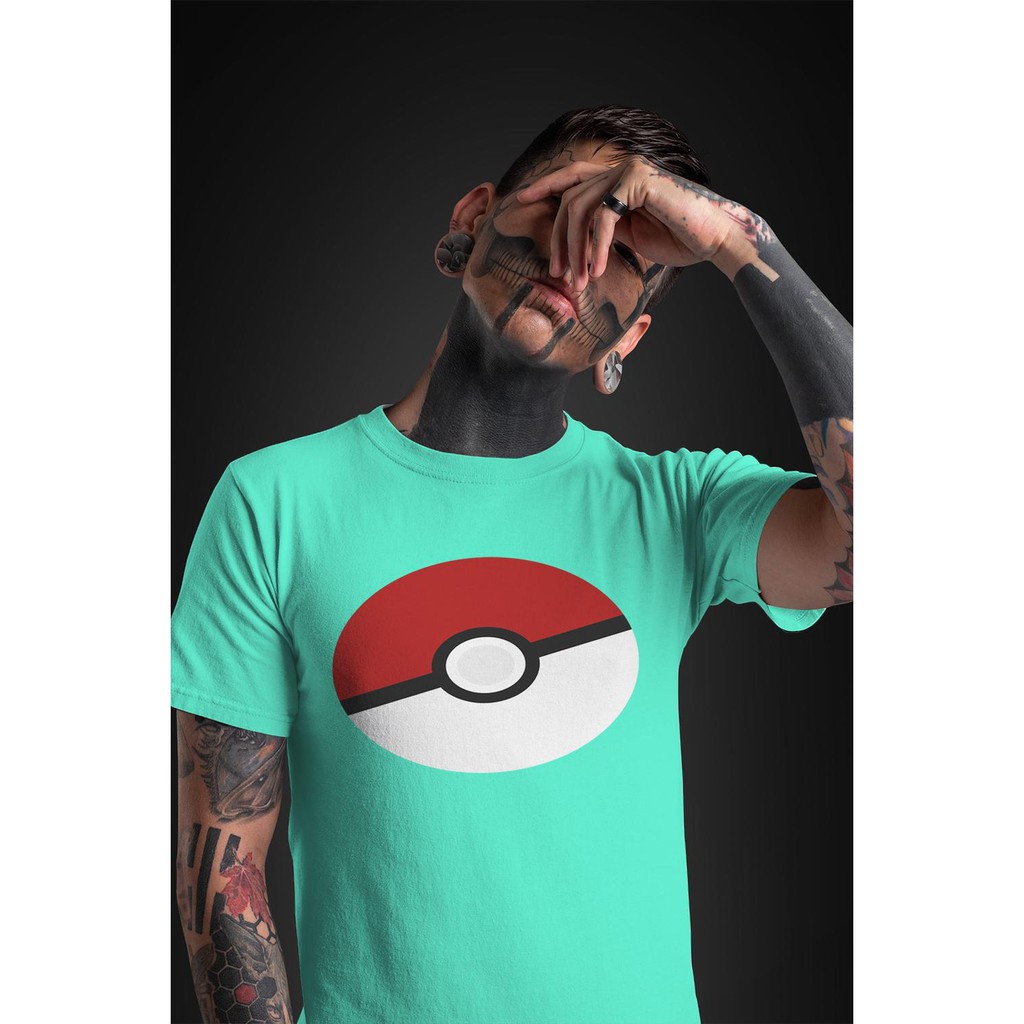 Áo thun in hình Logo hình quả cầu pokemon