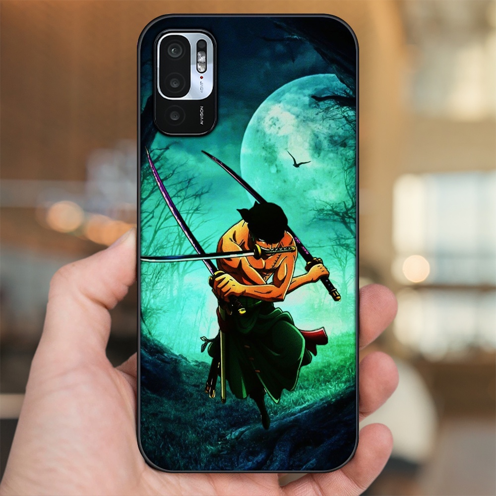 Ốp lưng Xiaomi Redmi Note 10 5G viền đen in hình Zoro One Piece