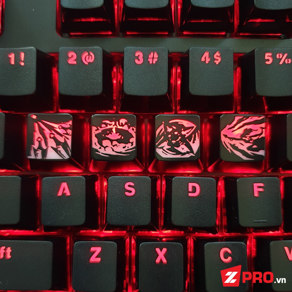 Keycap Liên Minh Huyền Thoại Kỹ năng Akali - Akali Skill Keycap (Dùng cho bàn phím cơ)