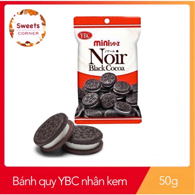 Bánh quy cacao đen YBC Noir - Black Cocoa 65g (2loại)