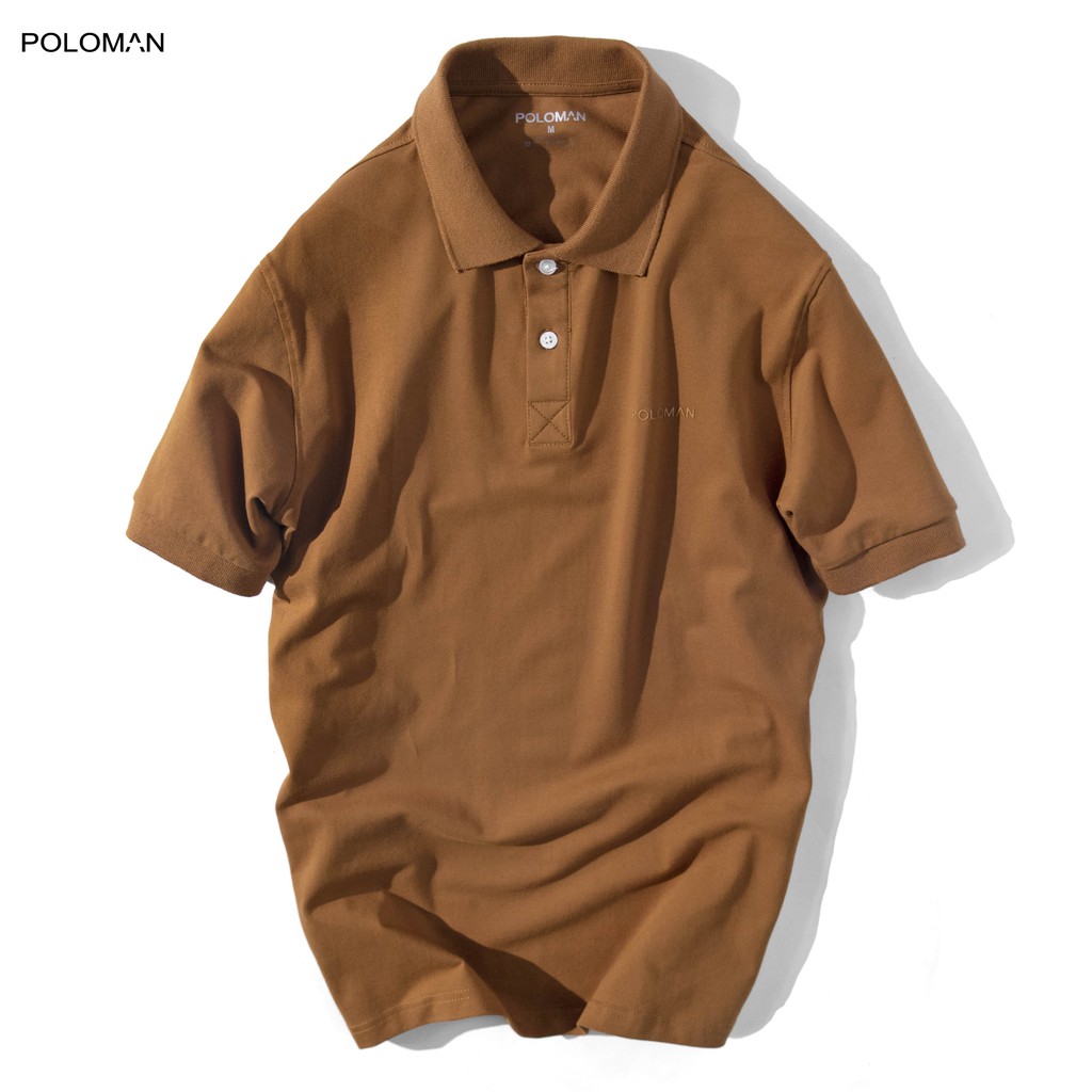 Áo thun POLO nam cổ bẻ BASIC vải cá sấu Cotton trẻ trung - POLOMAN