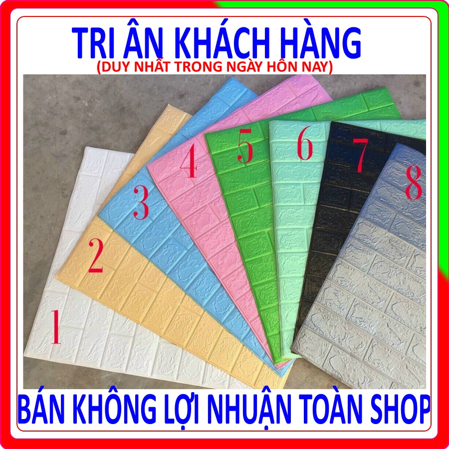 Xốp dán tường giả gạch 3d giá rẻ chống ẩm mốc siêu dính khổ lớn 70x77 cm | BigBuy360 - bigbuy360.vn