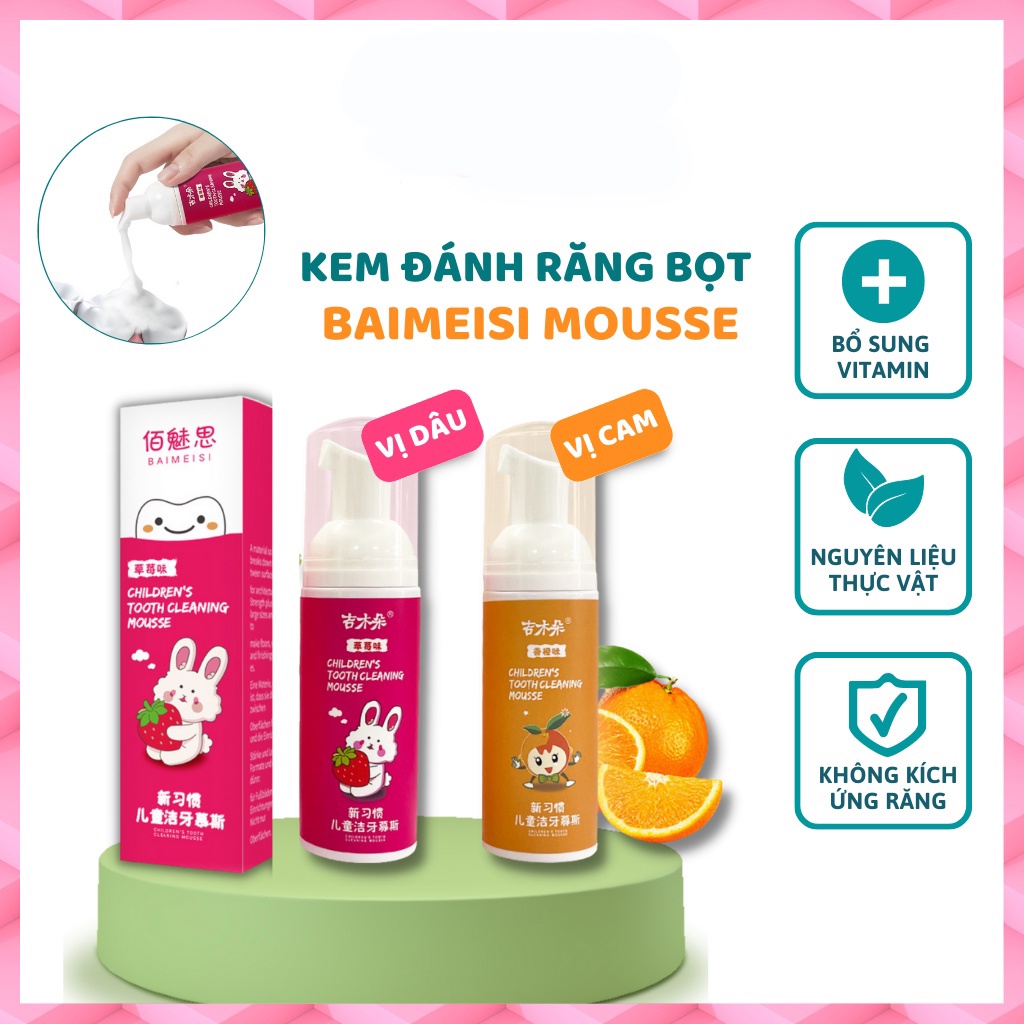 Kem đánh răng tạo bọt cho bé