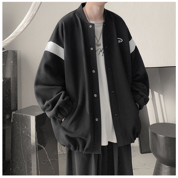 Áo khoác nỉ nam, áo khoác bóng chày phong cách Hàn Áo khoác unisex, Thanh lý nghỉ bán, size đến 80KG