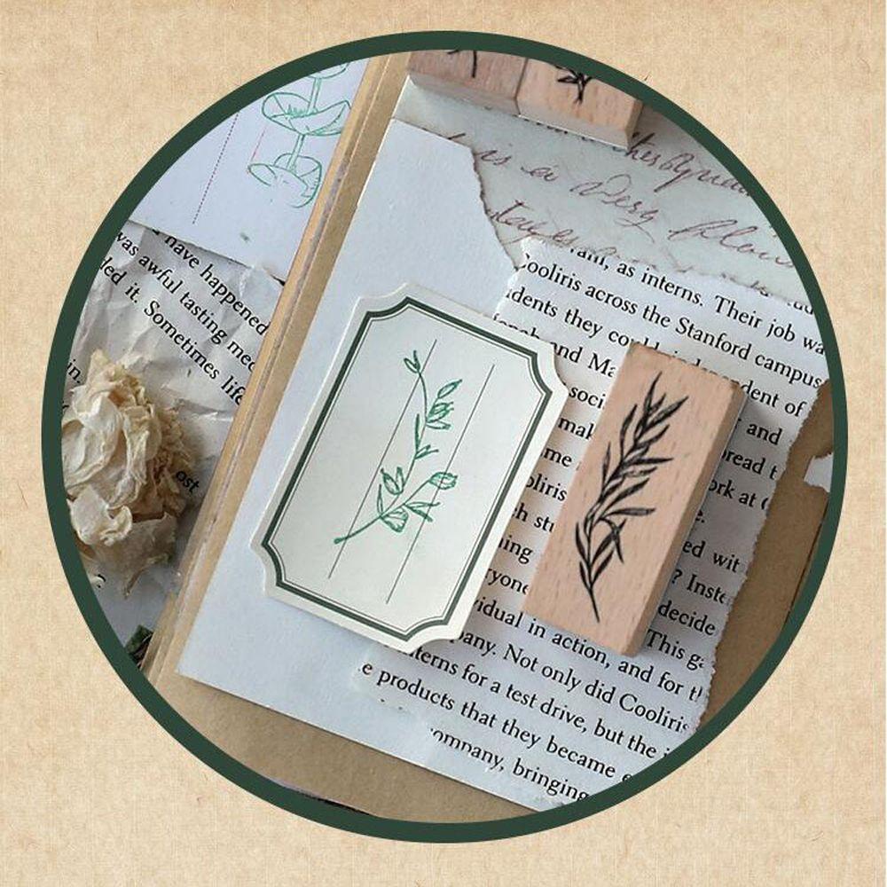 Con Dấu Bằng Gỗ Cao Su Dùng Trang Trí Sổ Tay / Nhật Ký DIY