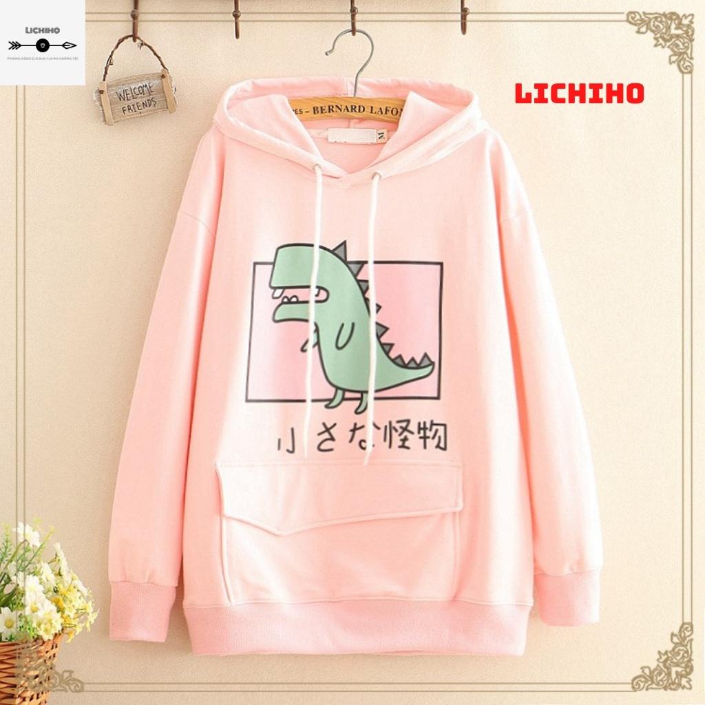 Áo hoodies unisex form rộng KHỦNG LONG AKNM15 LICHIHO jacket nỉ hottrend nam nữ rẻ đẹp dành cho học sinh sinh viên | BigBuy360 - bigbuy360.vn